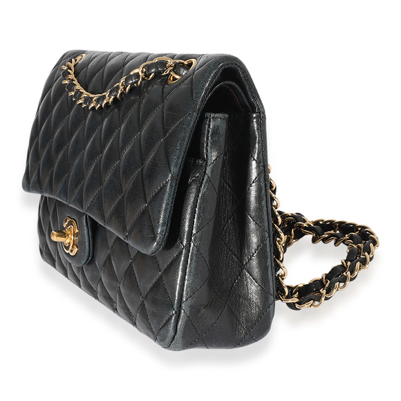 Black Chanel Quilted Lambskin Medium Classic Double Flap Bag - Picture 4 of 7